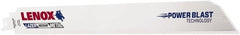 Lenox - 12" Long x 1" Thick, Bi-Metal Reciprocating Saw Blade - Straight Profile, 18 TPI, Toothed Edge - Exact Tooling