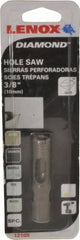 Lenox - 3/8" Diam, 1-1/8" Cutting Depth, Hole Saw - Diamond Grit Saw, Continuous Edge - Exact Tooling
