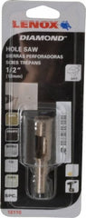Lenox - 1/2" Diam, 1-1/8" Cutting Depth, Hole Saw - Diamond Grit Saw, Continuous Edge - Exact Tooling