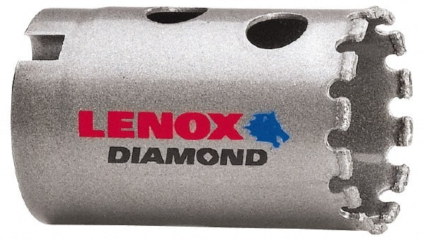 Lenox - 1-1/4" Diam, 1-5/8" Cutting Depth, Hole Saw - Diamond Grit Saw, Continuous Edge - Exact Tooling