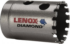 Lenox - 1-3/8" Diam, 1-5/8" Cutting Depth, Hole Saw - Diamond Grit Saw, Continuous Edge - Exact Tooling