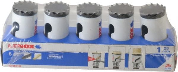 Lenox - 1" Diam, 1-1/2" Cutting Depth, Hole Saw - Bi-Metal Saw, Toothed Edge - Exact Tooling