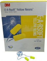 3M - Disposable, Corded, 33 dB Earplugs - Yellow, 200 Pairs - Exact Tooling