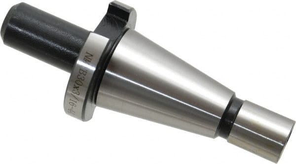 Interstate - NMTB30 Taper Shank 3/16" Hole End Mill Holder/Adapter - 11/16" Nose Diam, 1-3/4" Projection, 1/2-13 Drawbar - Exact Tooling