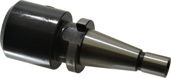 Interstate - NMTB30 Taper Shank 1" Hole End Mill Holder/Adapter - 50mm Nose Diam, 4" Projection, 1/2-13 Drawbar - Exact Tooling