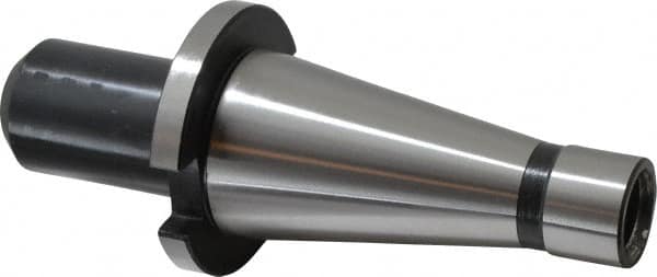 Interstate - NMTB40 Taper Shank 1/2" Hole End Mill Holder/Adapter - 1-1/4" Nose Diam, 2" Projection, 5/8-11 Drawbar - Exact Tooling