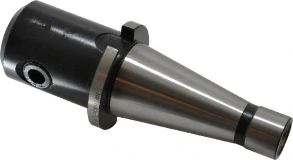 Interstate - NMTB40 Taper Shank 7/8" Hole End Mill Holder/Adapter - 1-7/8" Nose Diam, 71.37mm Projection, 5/8-11 Drawbar - Exact Tooling