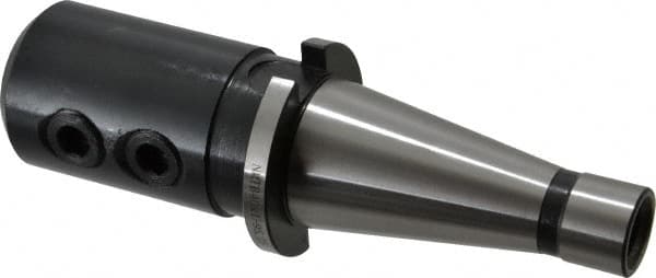 Interstate - NMTB40 Taper Shank 1" Hole End Mill Holder/Adapter - 50mm Nose Diam, 3-3/4" Projection, 5/8-11 Drawbar - Exact Tooling