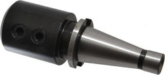 Interstate - NMTB40 Taper Shank 1-1/2" Hole End Mill Holder/Adapter - 2-5/8" Nose Diam, 4" Projection, 5/8-11 Drawbar - Exact Tooling