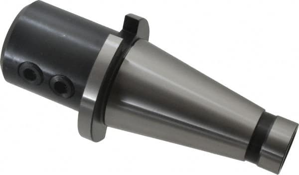 Interstate - NMTB50 Taper Shank 1-1/2" Hole End Mill Holder/Adapter - 2-5/8" Nose Diam, 3-1/2" Projection, 1-8 Drawbar - Exact Tooling