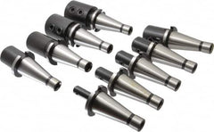 Value Collection - NMTB40 Taper, 3/16 to 1-1/2 Inch Hole Diameter End Mill Holder Set - 9 Holders - Exact Tooling