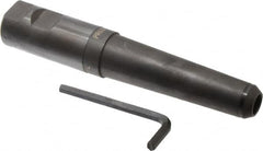 Made in USA - 1-1/4" Shank Diam Straight Shank with Weldon Flat 1/2" Hole End Mill Holder/Adapter - 4" Projection - Exact Tooling