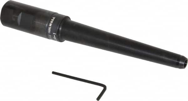 Made in USA - 1" Shank Diam Straight Shank with Weldon Flat 1/4" Hole End Mill Holder/Adapter - 5" Projection - Exact Tooling