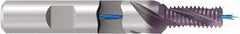 Emuge - #10-32, 0.15" Cutting Diam, 3 Flute, Solid Carbide Helical Flute Thread Mill - Internal Thread, 0.296" LOC, 2.165" OAL, 6mm Shank Diam - Exact Tooling