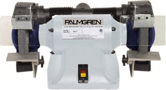 Palmgren - 8" Wheel Diam x 1" Wheel Width, 3/4 hp Grinder - 5/8" Arbor Hole Diam, 1 Phase, 3,450 Max RPM, 120/240 Volts - Exact Tooling