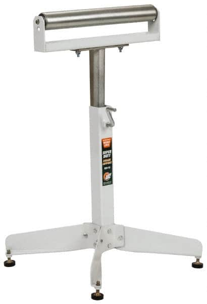 HTC - 16 Inch Long x 32 Inch High Heavy Duty Roller Support - 500 Lbs. Limit, with 1 and 1-3/8 Inch Wide Roller - Exact Tooling