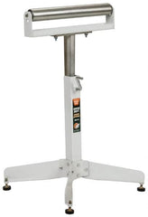 HTC - 16 Inch Long x 32 Inch High Heavy Duty Roller Support - 500 Lbs. Limit, with 1 and 1-3/8 Inch Wide Roller - Exact Tooling