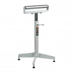 HTC - 16 Inch Long x 45-1/2 Inch High Heavy Duty Roller Support - 500 Lbs. Limit, with 1 and 1-3/8 Inch Wide Roller - Exact Tooling