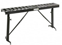 HTC - 66 Inch Long x 43-1/2 Inch High Portable Folding Conveyor - 500 Lbs. Limit, with 17 and 13 Inch Wide Rollers - Exact Tooling