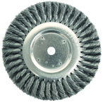 8" Diameter - 5/8" Arbor Hole - Knot Twist Stainless Straight Wheel - Exact Tooling
