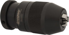 Accupro - JT33, 1/32 to 3/8" Capacity, Tapered Mount Drill Chuck - Keyless, 40mm Sleeve Diam, 79mm Open Length - Exact Tooling
