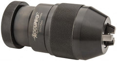 Accupro - JT3, 13/64 to 3/4" Capacity, Tapered Mount Drill Chuck - Keyless, 64mm Sleeve Diam, 121mm Open Length - Exact Tooling