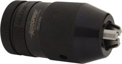 Accupro - 1/2-20, 1/32 to 1/2" Capacity, Threaded Mount Drill Chuck - Keyless, 44mm Sleeve Diam, 83mm Open Length - Exact Tooling