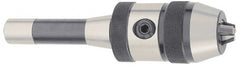 Accupro - R8, 1/32 to 1/2" Capacity, Integral Shank Drill Chuck - Keyed, Taper Shank, 54mm Sleeve Diam, 85mm Open Length - Exact Tooling