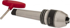 Accupro - 4MT, 1/8 to 5/8" Capacity, Integral Shank Drill Chuck - Keyed, Taper Shank, 57mm Sleeve Diam, 88mm Open Length - Exact Tooling