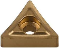 Kennametal - T221 P Grade KC850 Carbide Turning Insert - TiC/TiCN/TiN Finish, 60° Triangle, 1/4" Inscr Circle, 1/8" Thick, 1/64" Corner Radius - Exact Tooling