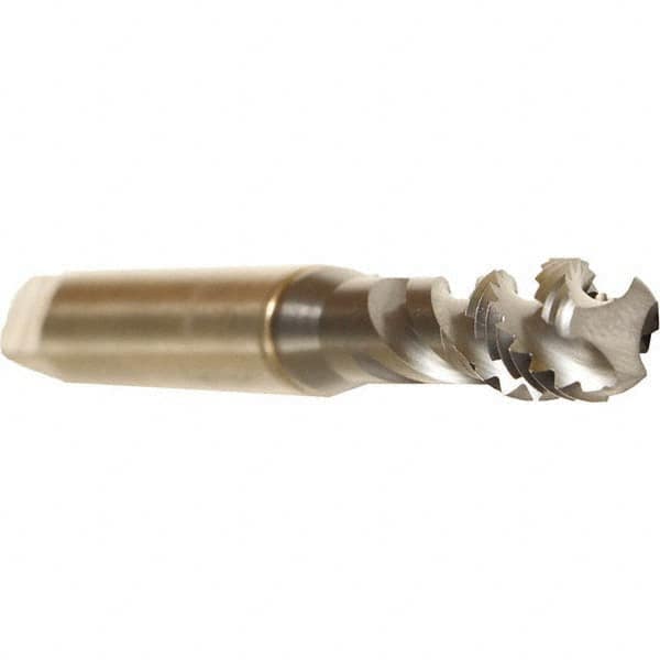 Emuge - 3/8-24 UNF, 3 Flute, TiCN Finish, Cobalt Spiral Point Tap - Bottoming Chamfer, Right Hand Thread, 3-15/16" OAL, 0.394" Thread Length, 0.381" Shank Diam, 2B Class of Fit - Exact Tooling