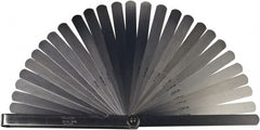 Mitutoyo - 28 Piece, 0.05 to 1mm Feeler Gage Set - 150mm Long x 13mm Wide, Tempered Steel - Exact Tooling