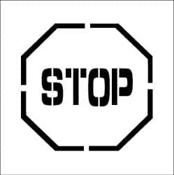 NMC - Stop Stencil - 0.06 Inch Thick, Polyethylene, English - Exact Tooling