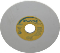 Norton - 7" Diam x 1-1/4" Hole x 1/4" Thick, L Hardness, 150 Grit Surface Grinding Wheel - Aluminum Oxide, Type 1, Very Fine Grade, 3,600 Max RPM, Vitrified Bond, No Recess - Exact Tooling