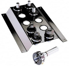Royal Products - 8 Piece, R8 Quick Change Rotary Tooling Start to Up Drill & Mill Kit - Includes 3 Drill Chuck Tool Holders, 3 End Mill Tool Holders, Quick Change Body and Stand - Exact Tooling