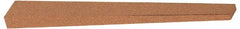 Norton - 4" Long x 1/2" Wide x 1/4" Thick, Aluminum Oxide Sharpening Stone - Taper, Fine Grade - Exact Tooling