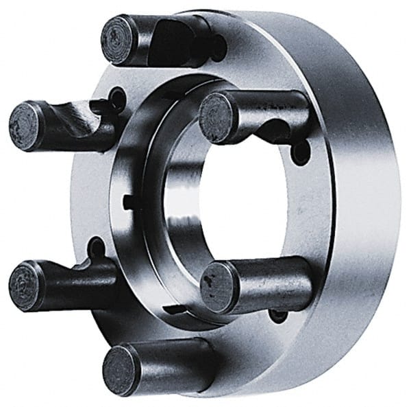 BTC - Adapter Back Plate for 6" Diam Self Centering Lathe Chucks - D1-5 Mount, 1.535" Through Hole Diam - Exact Tooling