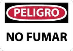 NMC - "Peligro - No Fumar", 10" Long x 14" Wide, Rigid Plastic Safety Sign - Rectangle, 0.05" Thick, Use for Smoking Regulations - Exact Tooling