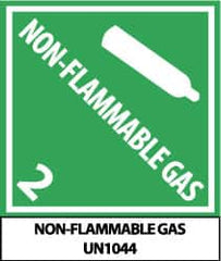 NMC - Non-Flammable - Gas 2 - Non-Flammable Gas - Un1044 Shipping Label - 4-3/4" High x 4" Wide - Exact Tooling