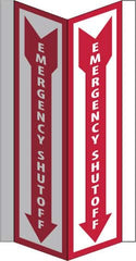 NMC - "Emergency Shut-Off", 16" Long x 8-3/4" Wide, Rigid Plastic Safety Sign - Rectangle, 0.125" Thick, Use for Accident Prevention - Exact Tooling