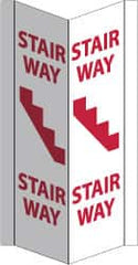NMC - "Stairway", 16" Long x 8-3/4" Wide, Rigid Plastic Safety Sign - Rectangle, 0.125" Thick, Use for Accident Prevention - Exact Tooling