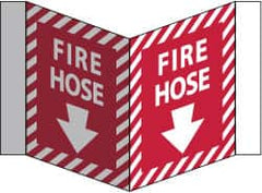NMC - Fire Hose, Acrylic Fire Sign - 8-3/4" Wide x 5-3/4" High - Exact Tooling