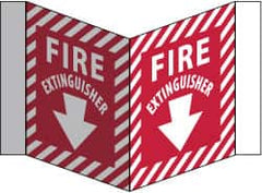 NMC - Fire Extinguisher, Acrylic Fire Sign - 8-3/4" Wide x 5-3/4" High - Exact Tooling