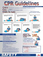 NMC - 18" Wide x 24" High Laminated Paper CPR Information Poster - English - Exact Tooling
