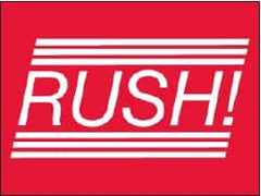 NMC - Rush! Shipping Label - 1-1/2" High x 2" Wide - Exact Tooling