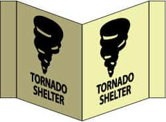 NMC - "Tornado Shelter - Tornado Shelter", 8" Long x 14-1/2" Wide, Rigid Plastic Safety Sign - Rectangle, 0.125" Thick, Use for Accident Prevention - Exact Tooling