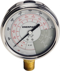 Enerpac - Hydraulic Pressure Gages & Adapters Type: Liquid-Filled Gauge Pressure Rating: 0 - 10000 - Exact Tooling
