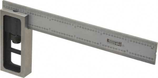 SPI - 6 Inch Long, 16R Double Square - 1/100, 1/64, 1/50 and 1/32 Inch Graduation, Hardened Steel - Exact Tooling