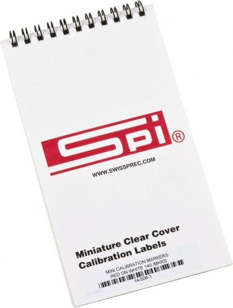 SPI - Calibration Label - Legend: Calibration, English, Red, 1" Long x 5/8" High, No Coating - Exact Tooling