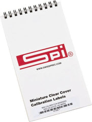 SPI - Calibration Label - Legend: Calibration, English, Red, 1" Long x 5/8" High, No Coating - Exact Tooling